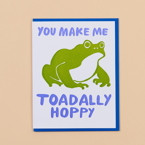 Toadally Hoppy Letterpress Card