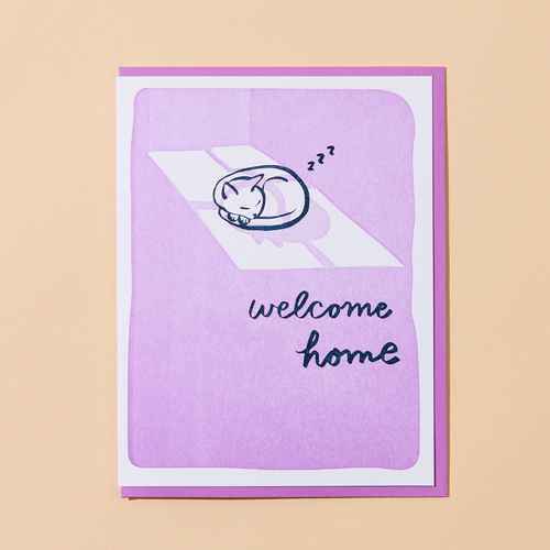 Welcome Home Letterpress Card.