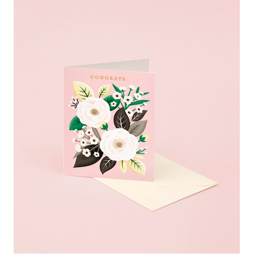 White Rose Congratulations Card