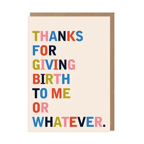 Giving Birth Mother's Day card