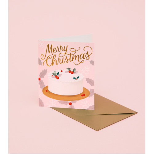Holiday Dessert Card - Pink