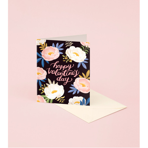 Peony Valentine's Day Card