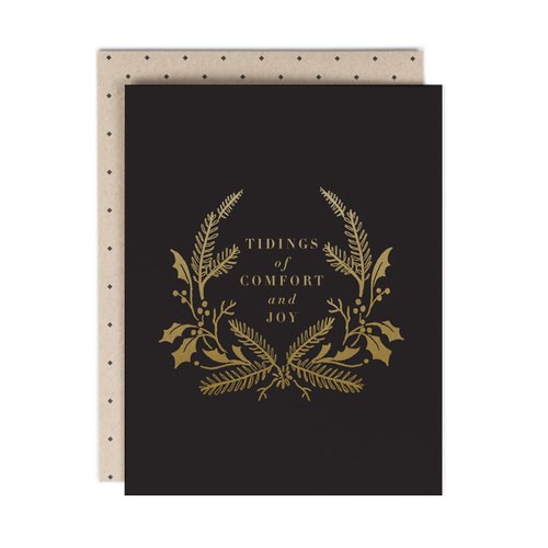 Tidings Of Comfort And Joy with gold foil