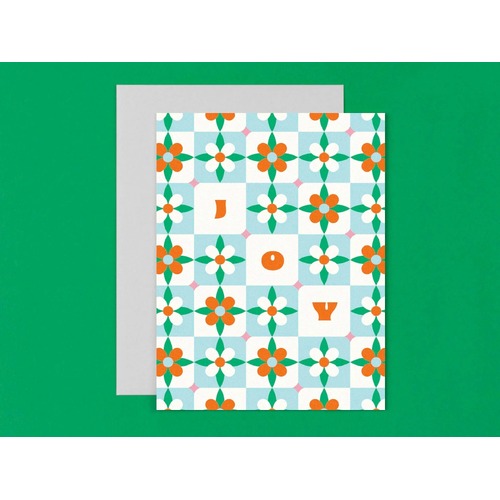 Joy Tiles Greeting Card