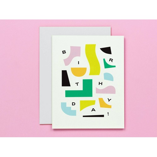 Abstract Birthday Pieces Card