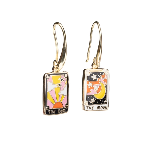 Drop Earrings - Sun and Moon Tarot