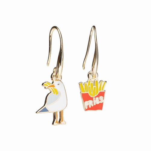 Drop Earrings - Seagull & Fries