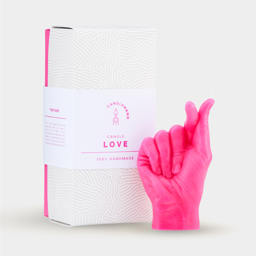 Love Candle Hand - Pink