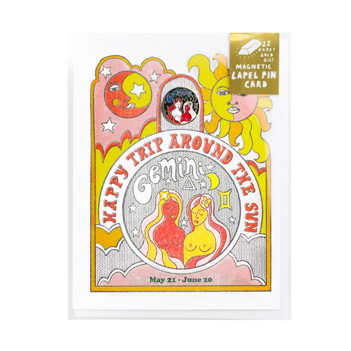 Gemini Lapel Pin & Card