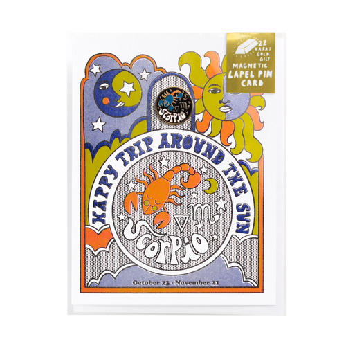 Scorpio Lapel Pin & Card