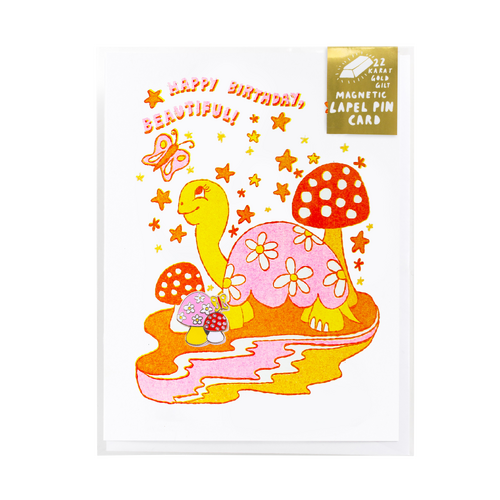 HBD Beautiful  Lapel Pin & Card