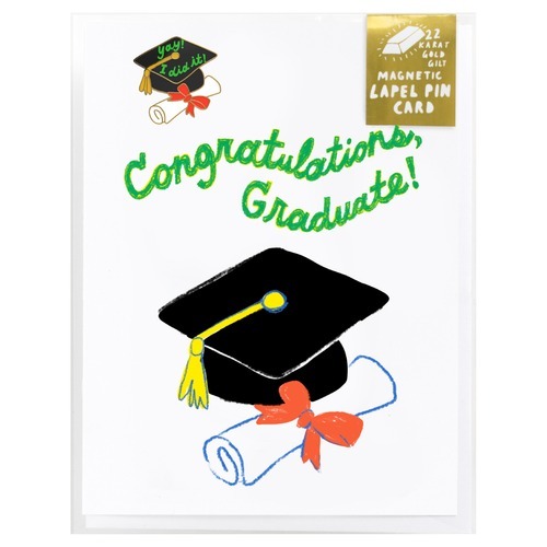 You Did It Grad Lapel Pin & Card