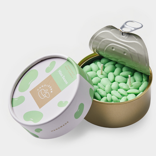 Mint Beans Scented Soy Candle Can
