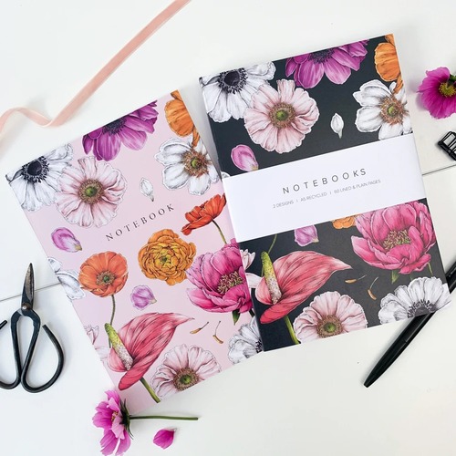 A5 Notebook Set - Floral Brights