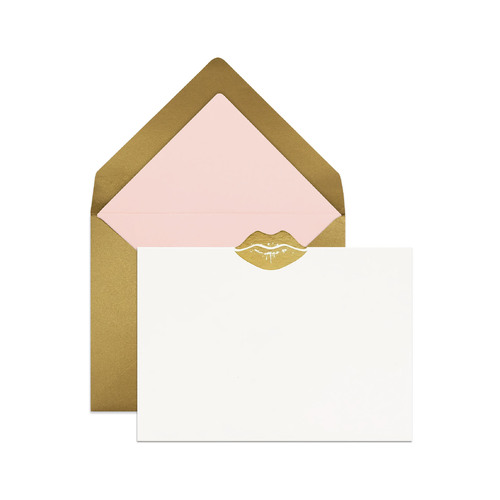 Gold Kiss Boxed Set of 8 Notecards