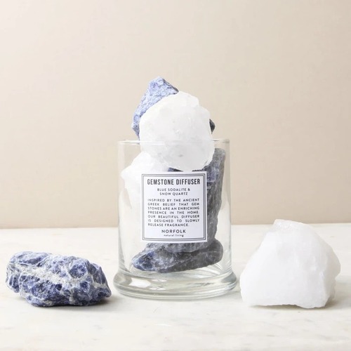 Blue Sodalite and Snow Quartz Gemstone Diffuser.