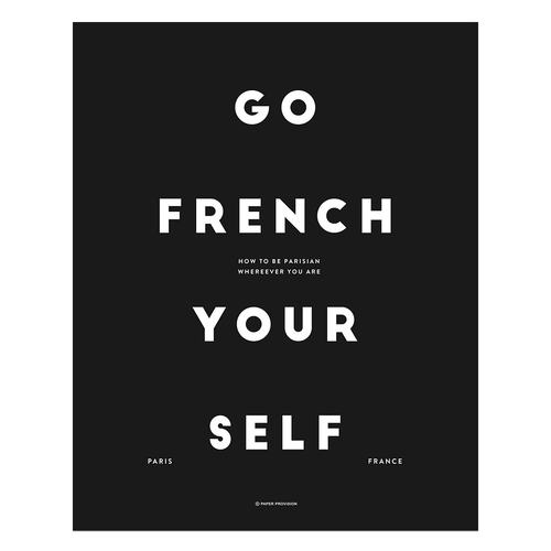 How To Be Parisian (noir) 40 x 50cm Print