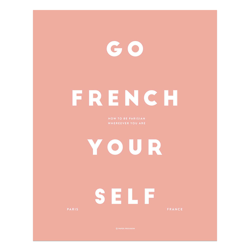 How To Be Parisian (blush) 40 x 50cm Print