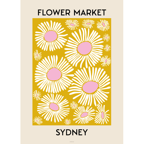 Flower Market Sydney 40 x 50cm Print