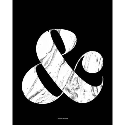Ampersand (noir) 40 x 50cm Print
