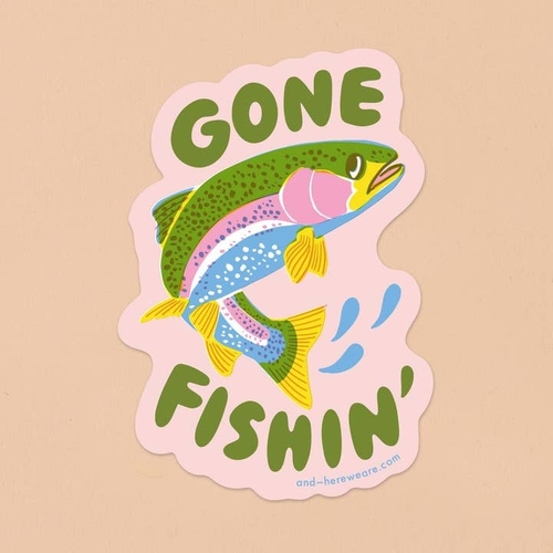 Gone Fishin' Vinyl Trout Sticker