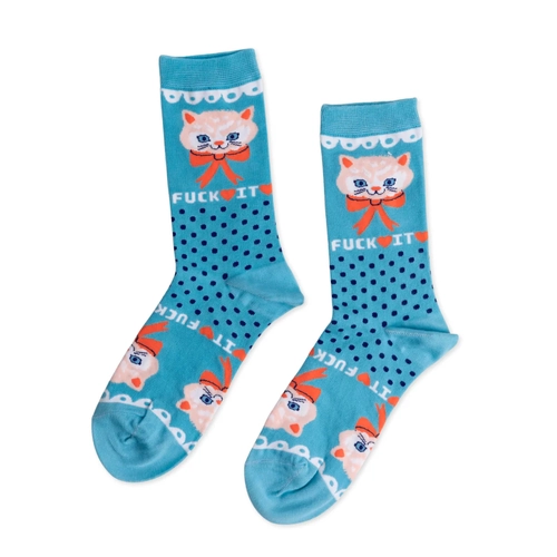 Women's Socks - F*ck It Kitty Crew