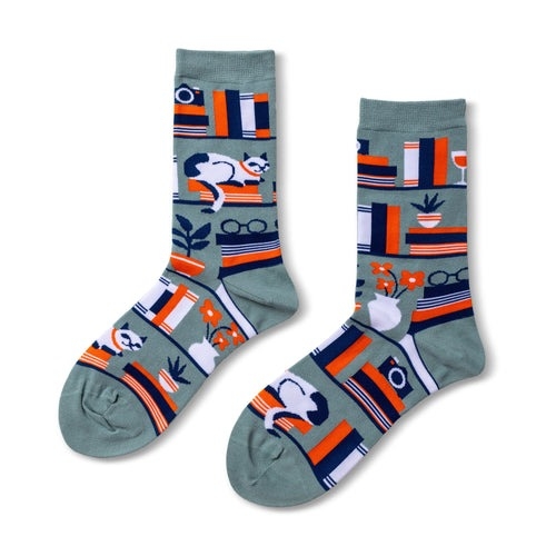 Women's Socks - Book Shelf