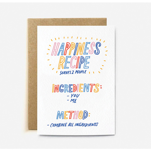 Happiness Recipe (large card)