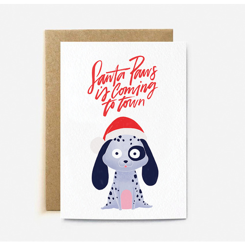 Santa Paws is Coming to Town (large card)
