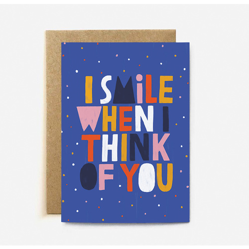 I Smile When I Think of You (large card)