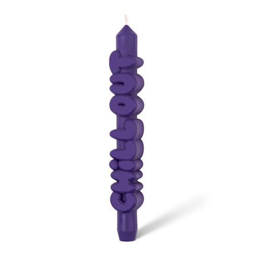Chill Out 3D Taper Candle Indigo