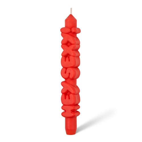 Hey Sexy! 3D Taper Candle Orange