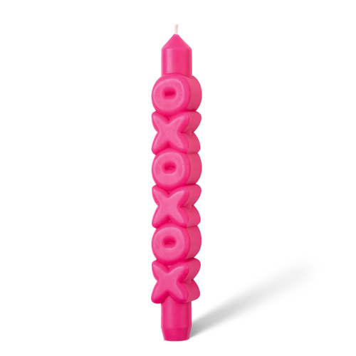 xoxoxo 3D Taper Candle Pink