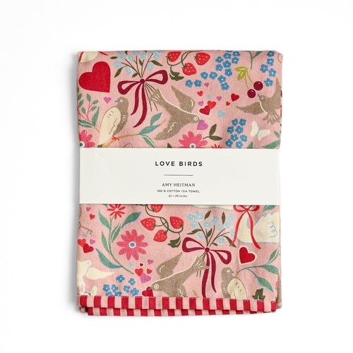 Love Birds Tea Towel