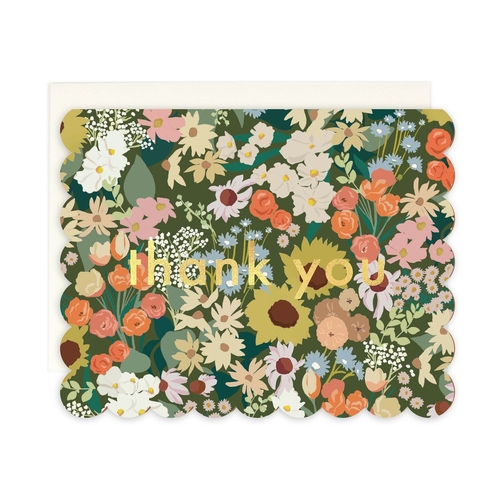 Thank you Flower Market Scalloped