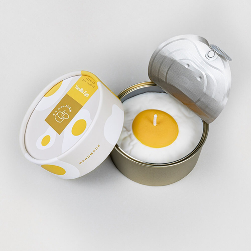 Vanilla Egg Scented Soy Candle Can