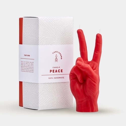 Peace Candle Hand - Red