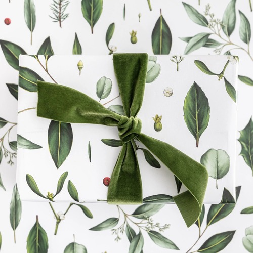 Greenery White Wrap - Single Sheet