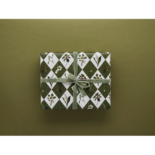 Carnivalesque Green Harlequin Wrap - Single Sheet