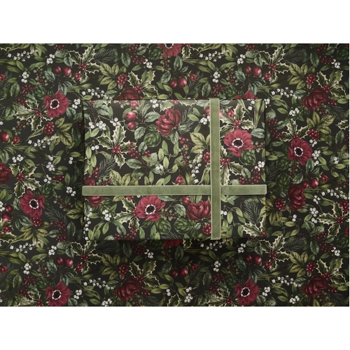Midnight Garden Black  Wrap - Single Sheet