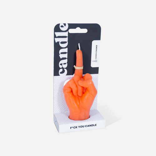 F*ck You Candle Hand Orange - small