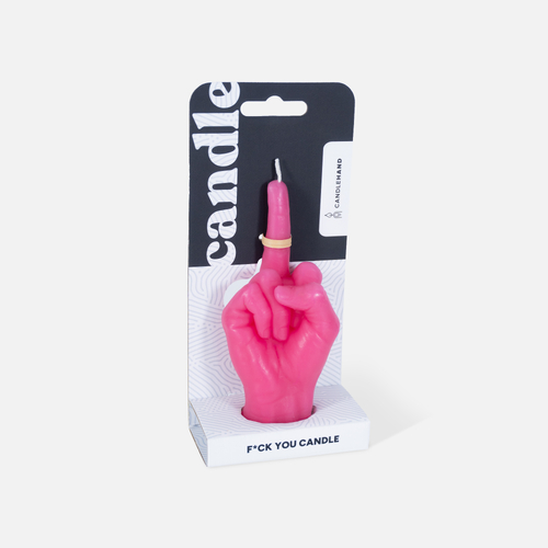 F*ck You Candle Hand Pink - small
