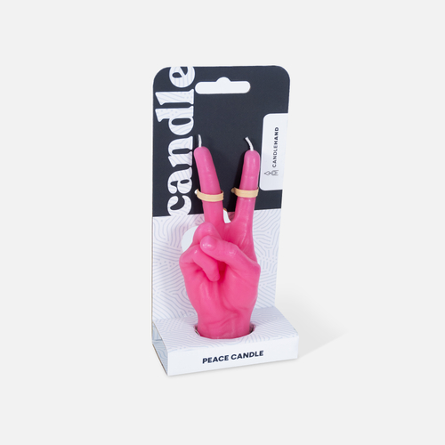 Peace Candle Hand Pink - small